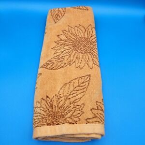 Well Dress Home Cotton Blend Sunflower Design Hand Towel 27" x 15"